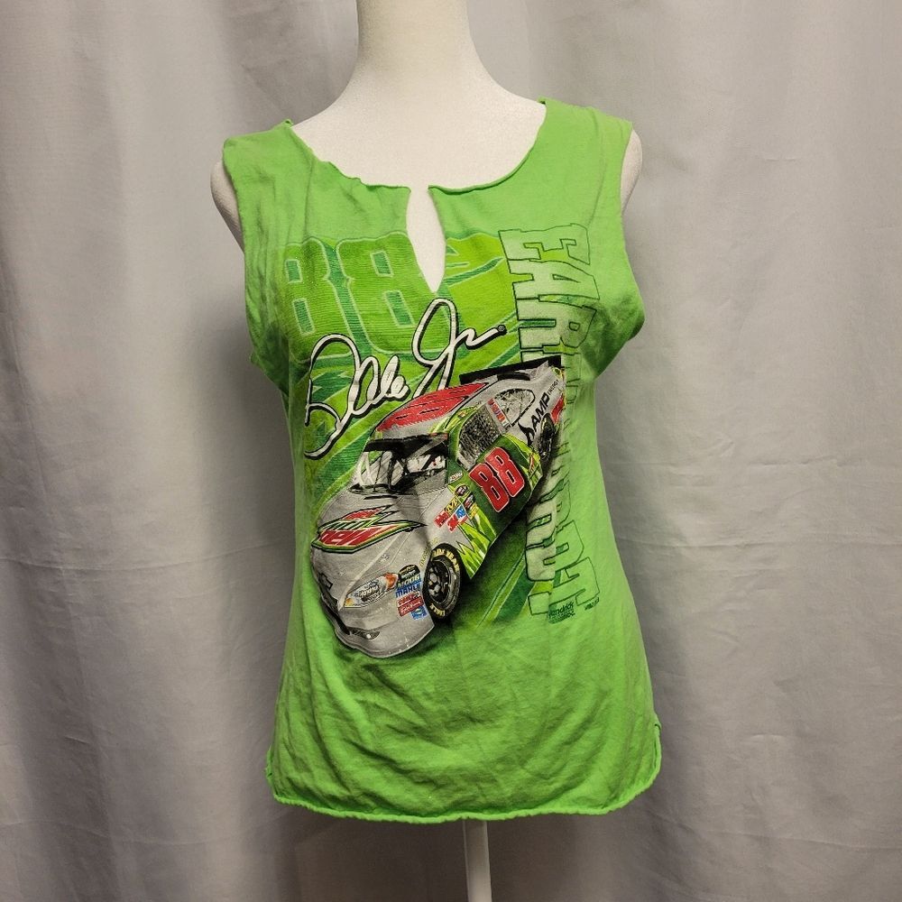Y2K #88 Dale Earnhardt Jr Customized Cut Up T-shirt Womens Medium Mountain Dew